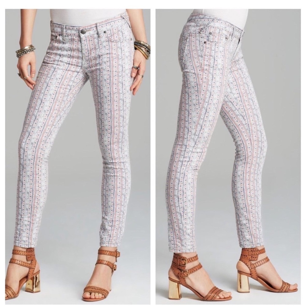 Free People Geo Stripe Jeans